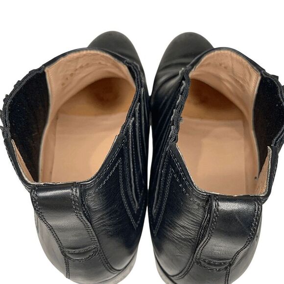 Gucci Interlocking G Logo Perforated Brogue Ankle Boots EU 36 US 6 Black Leather - Picture 8 of 11